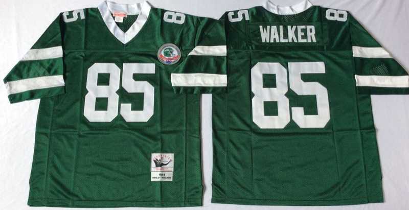 Jets 85 Wesley Walker Green M&N Throwback Jersey->nfl m&n throwback->NFL Jersey